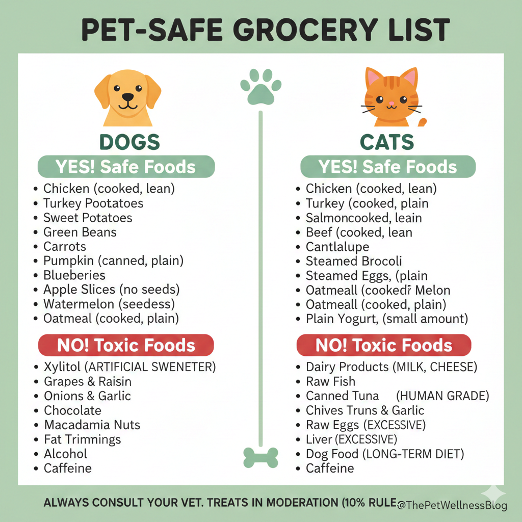 Pet safe grocery list